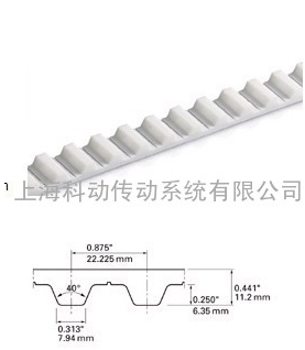 盖茨Gates梯形齿同步带规格.型号、尺寸表 XH型（ 节距=22.225MM)