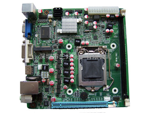 H61 独显显卡主板 支持高清双屏 支持i3i5i7 GPIO 带电子盘功能 2串口主板