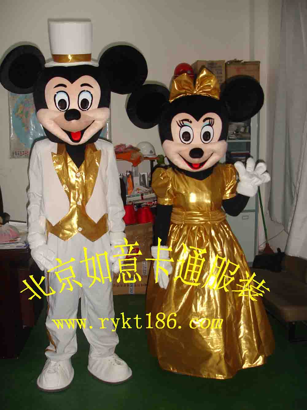 出售北京如意卡通服装，江西动漫卡通金裙米老鼠