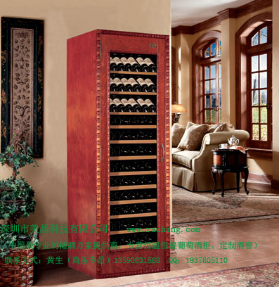 供应美晶电子红酒柜,实木葡萄酒柜,陈列柜,立式冷藏展示柜
