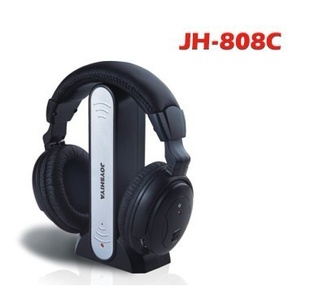 JH-808C UHF高频无线耳机 出口欧美 立体声高音质无线耳机