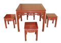 杭州花梨木八仙桌定做 红木家具厂家 餐桌椅组合件套餐桌椅