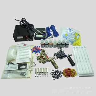 K217批发纹身双机套装 纹身设备 纹身器材 学员套装tattoo kit