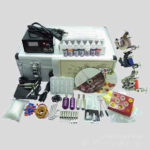 新款纹身三机全套装 K312出口热销 厂家直销纹身机 tattoo kit 3