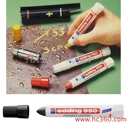 艾迪edding固体油漆笔棒950工业标记笔耐零下10-100摄氏度不褪色