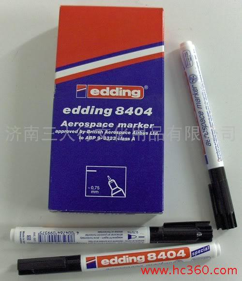 艾迪edding航空航天笔8404太空笔圆头黑色0.75MM油性记号笔马克笔