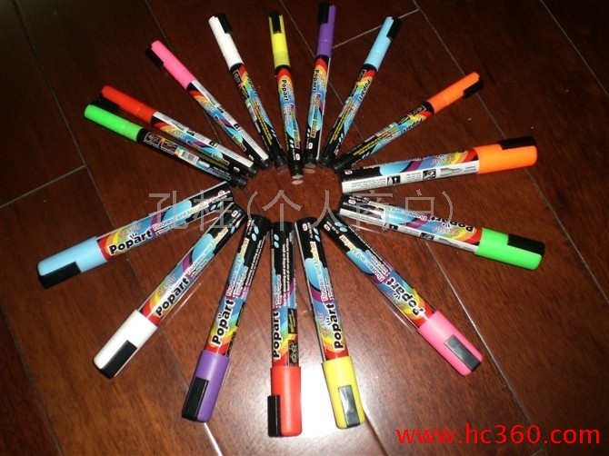 Popart多用途荧光粉彩笔CBM-200单头4克粉状3MM平头荧光笔擦擦笔