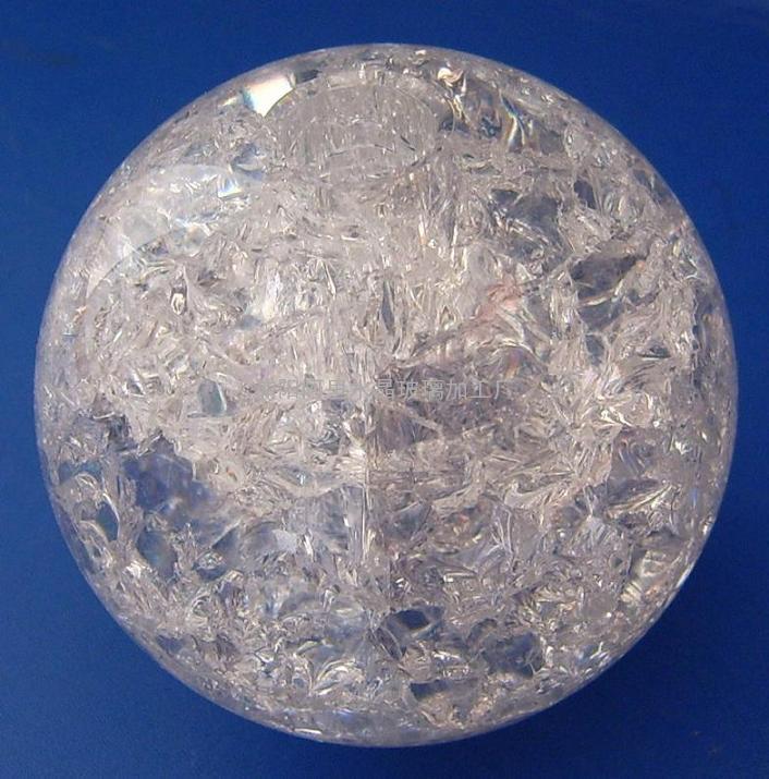 晶韵水晶工艺品玻璃球60MM裂纹球