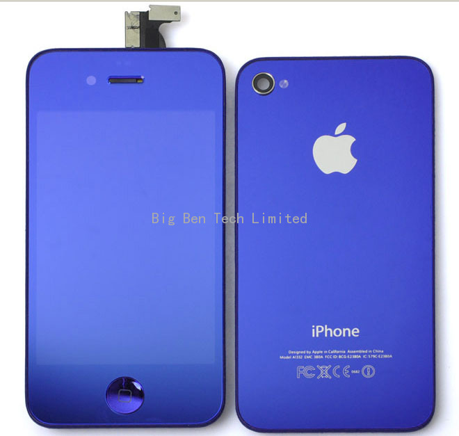 For iphone 4G/4S Colour Plating Mirror LCD Digitiz