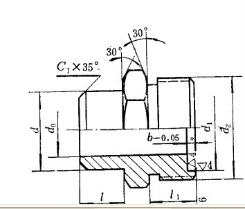 JB 969-67	T型附接螺纹管接头