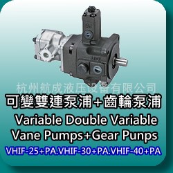 代理供应VHIF-25+PA,VHIF-30+PA,VHIF-40+PA,可变量泵浦+齿轮泵