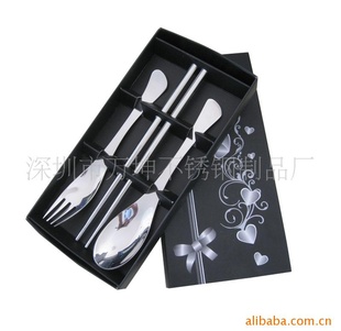 供应不锈钢3件套餐具(勺筷叉)|礼品餐具|个性餐具