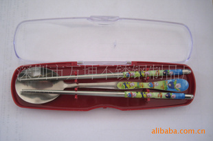 韩式勺筷|贴花餐具|卡通勺子筷子礼品餐具|深圳礼品