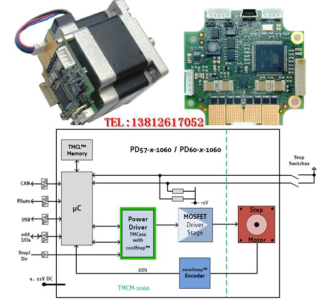 总线步进 驱控一体步进EtherCAT,CAN，485，USB防丢步智能步进电机控制+驱动模块