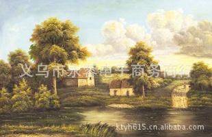 家居饰品 欧美乡村田园 地中海 风景装饰画 无框画欧式油画