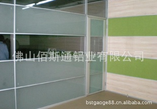 长期供应杭州 办公隔断铝型材 钢化玻璃隔断型材 隔断隔墙 库存