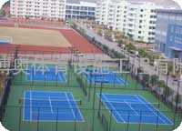 标准的网球场施工，广州搏奥公司