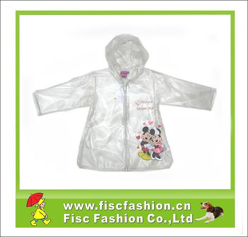 Kids Transparent PVC raincoat