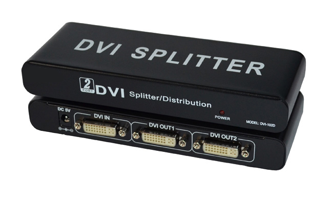 DVI2口分配器/DVI1分2分配器/DVI一拖二