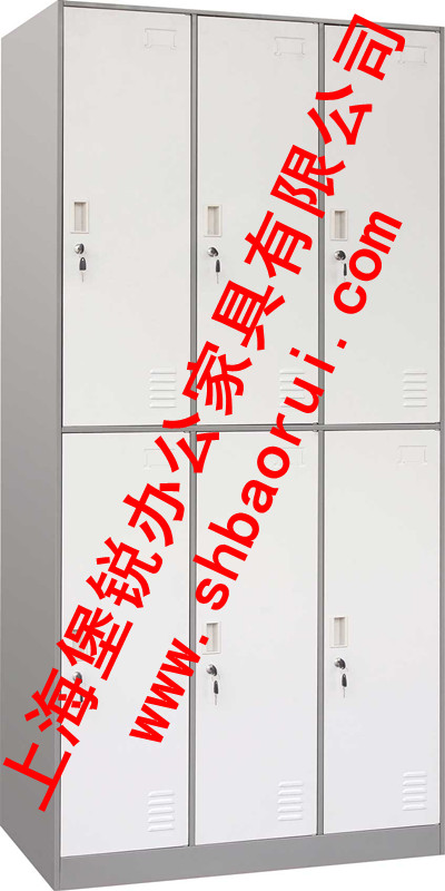 上海六门更衣柜 上海铁皮柜档案柜/钢制员工更衣柜门锁柜包邮
