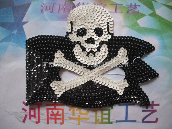 海盗国旗面具亮片饰品舞会面具