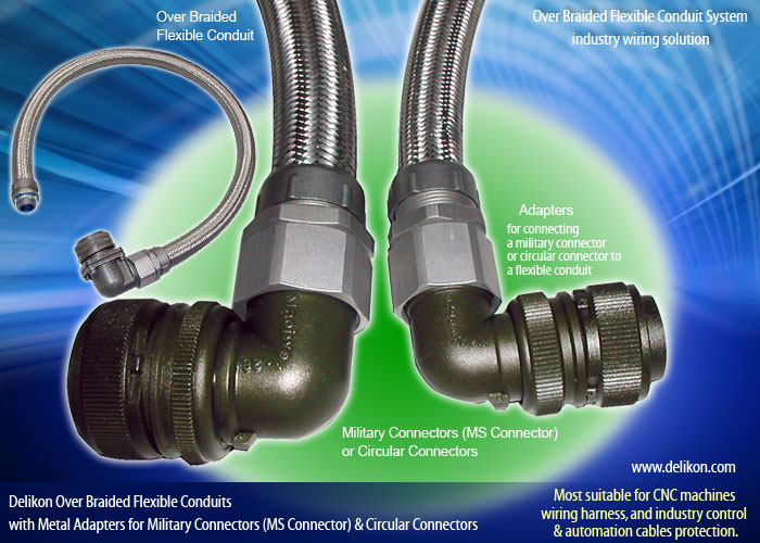 Flexible Conduit Adapter For Military Connector (M