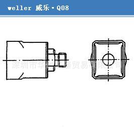 德国威乐（weller）四边加热圆头热风嘴Q08