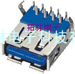 USB连接器 3.0A母头DIP90度/USB连接器2.0