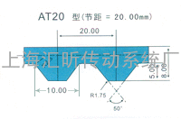 开口同步带AT20 型号