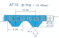 PU开口同步带AT10型号