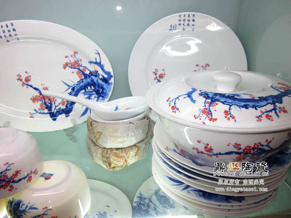 景德镇陶瓷器餐具工厂批发56件套装骨质瓷餐具