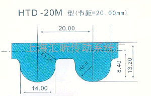 聚氨酯同步带圆弧齿产品型号的详细尺寸