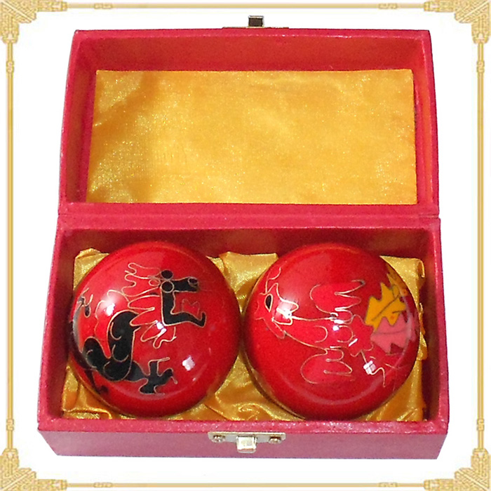 景泰蓝健身球龙凤红北京特产旅游纪念头品会议出国礼品