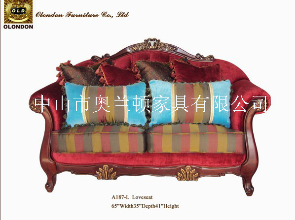 中式古典风格实木刷金布艺沙发 最新经典客厅沙发款式 精致别墅家庭装修沙发