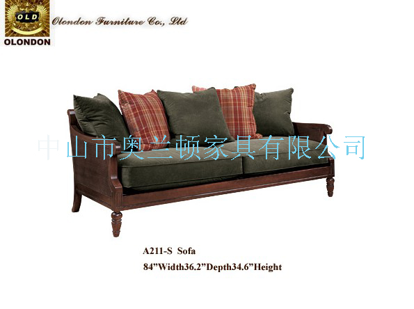 美式三人位新古典沙发 广东十大品牌布艺沙发 专供欧美出口精选沙发款式图片
