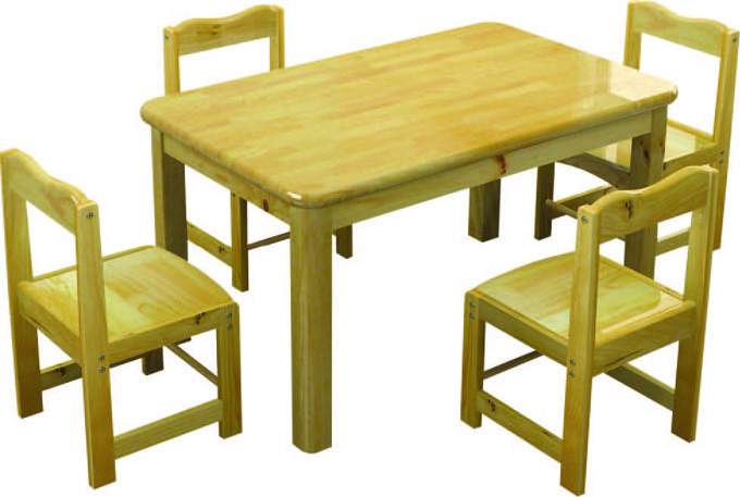 广州幼儿桌椅塑料桌椅实木桌椅直销H4605