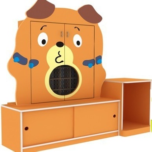 幼儿园家具 卡通茶杯柜（老虎狗） 茶杯架 儿童家具 幼教设备