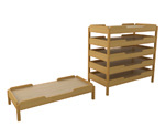 幼儿园家具 C04-2简易床 幼儿园睡床 儿童家具 儿童睡床 幼教设备