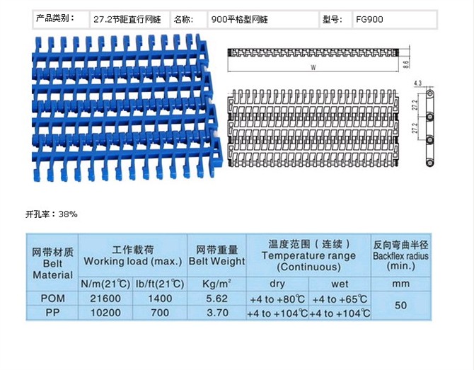 多样塑料网带