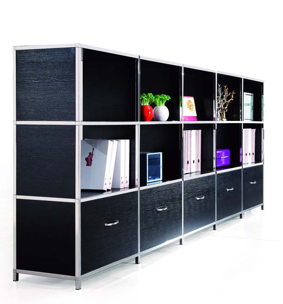 欧式时尚组合型不锈钢单排书柜文件柜展示柜KT-B1A