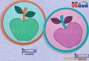 厂家供应3D苹果圆形餐垫、杯垫 新奇特 家居日用品