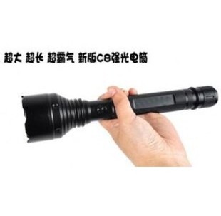 批发 CREE Q5强光手电筒 防水充电 远射加长型 防暴电筒 正品