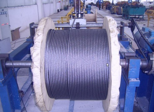 Galv，18*7,dia=8mm,l=25m.non rotating,steel wire ro