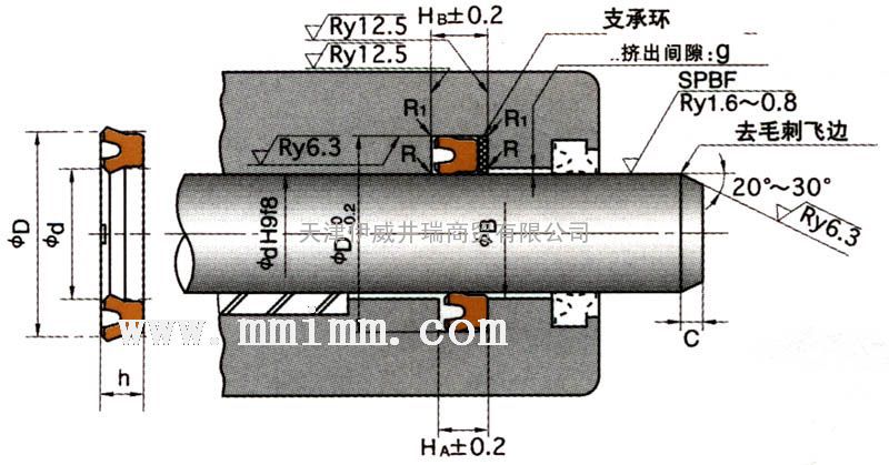 活塞杆密封-HBTS-IUH-BRT2-DKB-汽车式/轮式起重机专用密封圈