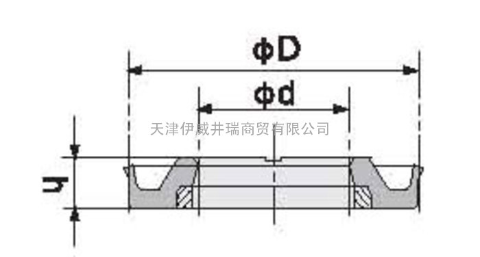 自卸卡车倾卸油缸用活塞杆密封HBY-IUH-BRT2-DKBI