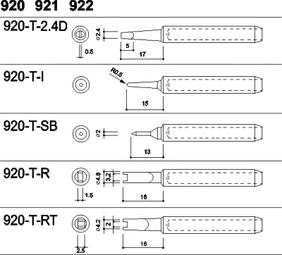 白光920-T-SB烙铁头