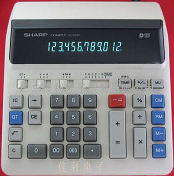 供应夏普计算器cs-2122h 银行专用电源计算器