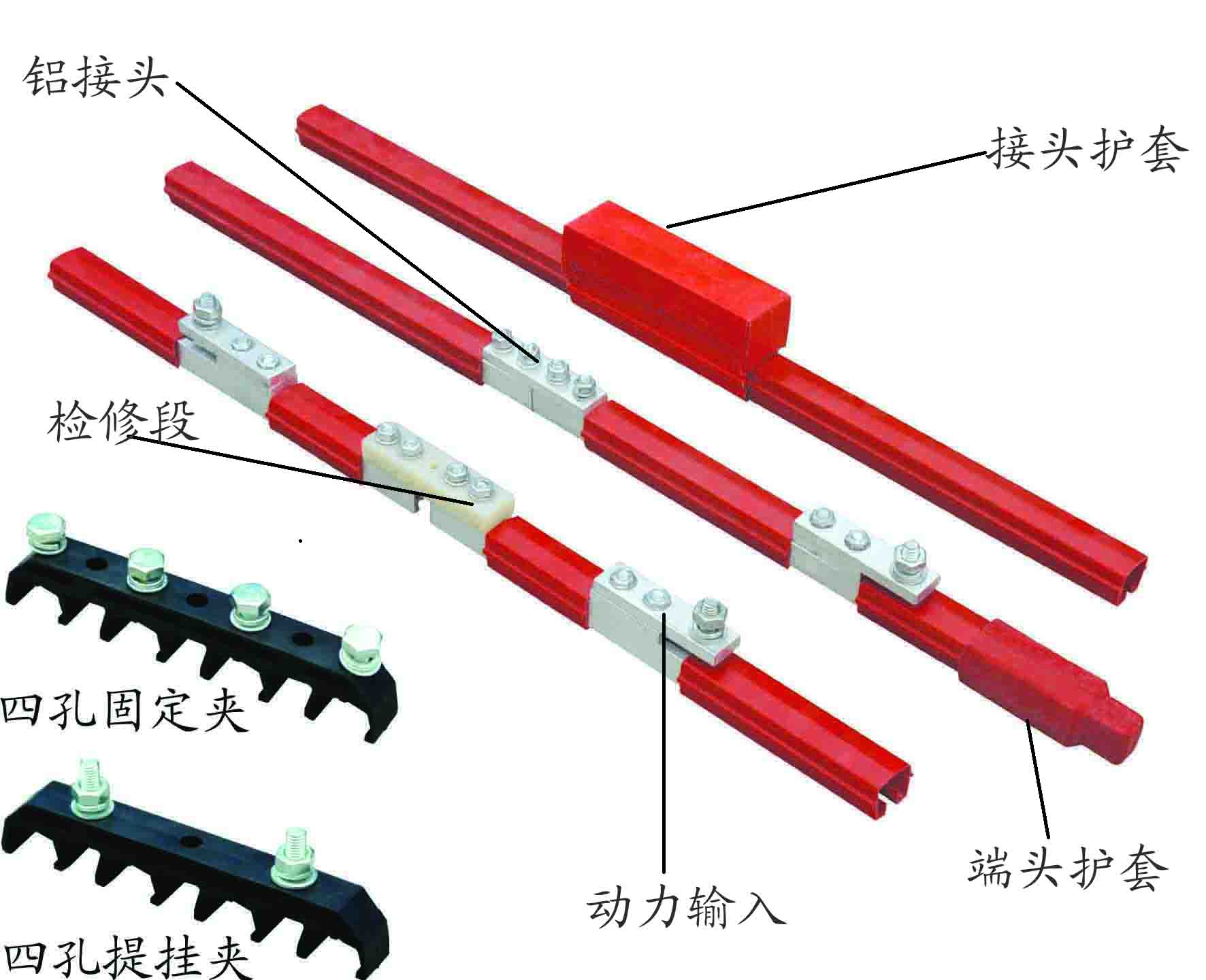 单极滑触线轻型系列附件