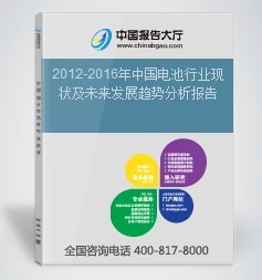 2012-2016年中国电池行业现状及未来发展趋势分析报告