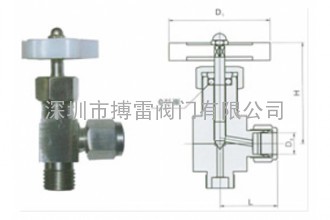 QJ-6角式外螺纹气动管路截止阀